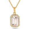 iZlato Forever Zlatý morganitový prívesok s diamantmi 0.070 ct IZBR895MP
