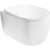 Závesná WC misa biela Rea Eddy N Tornado Rimless doska duroplast