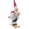 Dekorácia MagicHome Vianoce, Santa na lyžiach, 18 cm