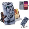 Peňaženkové kožené puzdro na Sony Xperia 5 - Tiger
