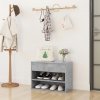 Lavice s botníkem betonově šedá 60x30x45 cm kompozitní dřevo Šedá 808742