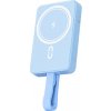 Powerbanka Romoss WMS10 10000mAh 20W MagSafe s integrovaným USB-C a Lightning káblom (modrá)