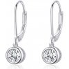 For Silver Náušnice s okrúhlym zirkónom - Striebro 925