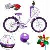 Detský bicykel pre dievčatko vo veku 5 rokov + KÔŠ, STUŽKY, VETRÁK NA VOLANT