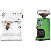 Ascaso Steel UNO PID, White&Wood + Eureka Atom 60, kawasaki green