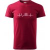 EKG baseball loptička - Klasické pánske tričko vyššej gramáže - 4XL ( Marlboro červená )