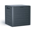 Prosperplast Box záhradný WOODEBOX antracit 58,5 cm - 140L