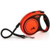 Flexi Xtreme M pásek 5 m, max. 35 kg, černá/oranžová