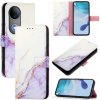 VSETKONAMOBIL 104903 ART MARBLE Peňaženkový kryt pre Vivo V50 5G WHITE PURPLE