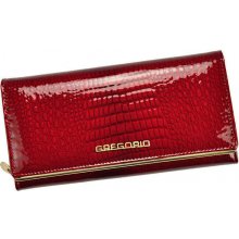 Gregorio kožená lakovaná peňaženka SLL106 červená