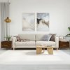 vidaXL Konferenčné stolíky 2 ks hnedý dub 50x50x40 cm kompozitné drevo 829379