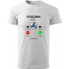 Volejbal volá - Klasické pánske tričko vyššej gramáže - XS ( Biela )