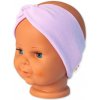 Baby Nellys Bavlnená čelenka dvojvrstvová, lila, veľ. 6-9 mesiacov, 68/74 (6-9m)