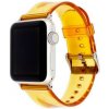 AppleKing transparentný silikónový remienok pre Apple Watch 45 mm / 44 mm / 42 mm - oranžový - možnosť vrátiť tovar ZADARMO do 30tich dní