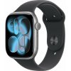 Apple Watch Series 11 46 mm Kozmický sivý hliník s čiernym športovým remienkom M/L MEV44WF/A