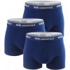 KARL LAGERFELD - pánske boxerky 3PACK Shine organic cotton deep blue tones-M (81-88 cm)