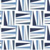 IMPOL TRADE Obrus PVC 123B návin geometrický vzor modro-biely 20 m x 140 cm