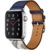 AppleKing remienok z PU kože s kovovou prackou pre Apple Watch Ultra 49mm / 46mm / 45mm / 44mm / 42mm - tmavomodrý - možnosť vrátiť tovar ZADARMO do 30tich dní