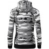 EKG rescue - Mikina dámska trendy zipper s kapucňou - 2XL ( Šedý maskáč )