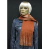 Splus Dlhý kožušinový šál zo španielskej jahňatiny Carol - dĺžka 150 cm oranžová