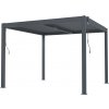 Bioklimatická pergola G21 Austin 3x3 m, antracitová hliníková