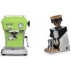 Ascaso Dream ONE, Fresh Pistachio + Eureka Mignon Single Dose, Chrome & Oak