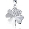 Adanito SSP028732 Strieborný prívesok štvorlístok so zirkónmi