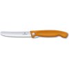 Victorinox skladací desiatový nôž Swiss Classic oranžový vlnkované ostrie 11 cm 6.7836.F9B