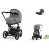 Cybex Platinum CYBEX e-Priam Conscious Collection Travel Set + Cloud T i-Size pearl grey 2022 matt black