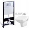PRIM predstenový inštalačný systém bez tlačidla + WC CERSANIT CLEANON CARINA + SEDADLO PRIM_20/0026 X CA1