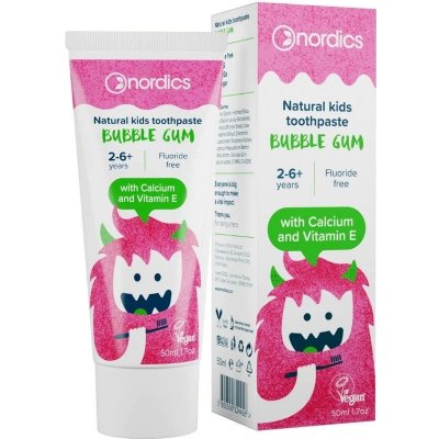 Nordics oral care Detská prírodná Zubná pasta Bubble Gum NORDICS 50 ml