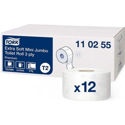 Tork v Mini Jumbo roli Premium Extra Soft T2 3-vrstvový 12 ks