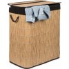 G21 Kôš na bielizeň 105 l s rozdeľovačom, imitácia ratanu s hnedým košom PE63555166