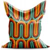 Sablio Sedací vak Retro vlny - 200x140 cm
