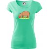 Kapybara a melón - Dámske tričko Pure - 3XL ( Mätová )