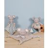 Doudou Dárková sada - Plyšová myška s dečkou z BIO bavlny 22 cm