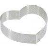 de Buyer Dortový rám 3099.50 perforovaný rám tvar srdce průměr 8 cm výška 2 cm nerez
