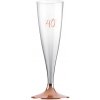 Santex ŠAMPUSKY plastové 40. narodeniny Rose Gold 14cl 6ks
