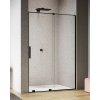 RONAL AMALIA BLACK D35S2 120cm dvere do niky alebo do kombinácie / sprchový kút rohový, profil čierny matný, sklo číre, D35S21200607