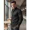 Pánska elegantná košeľa Dstreet DX2590 Farba: Čierna, Veľkosť: XL