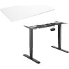 AlzaErgo Table ET1 NewGen čierny + doska TTE-03 160 × 80 cm biely laminát