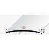 Prechodový profil 120 mm, oblý (samolepiaci) | nivelácia 0 - 10 mm Stříbro E01