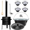 Perfect Home Set-6.1 Kotlíková súprava 8 L so servírovacími kotlíkmi 0,8 L, 9 ks