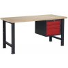 Dílenský stôl Weld se 3 zásuvkami, 84 x 170 x 80 cm, antracit