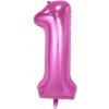 Cakesicq Fóliový balón číslo jedna ružový 102cm