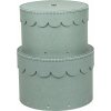 Kartónové úložné boxy s vekom v mentolovej farbe v súprave 2 ks ø 26x17,5 cm Wilma – Bigso Box of Sweden