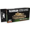 Sada lacquerových farieb AK Interactive Real Colors - German Afrika Korps Colors 1941-1943 6x17ml