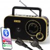 KUCHYNSKÉ RÁDIO SIEŤOVÉ/BATÉRIOVÉ FM AM BLUETOOTH BLOW RA12 ČIERNO-ZLATÉ