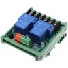 KUONGSHUN ELECTRONICS 2-kanálový reléový modul 30A s izoláciou optočlena 12V a púzdrom na DIN lištu