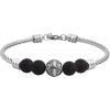 Troli Moderný oceľový náramok s korálkami VEDB0291S-C